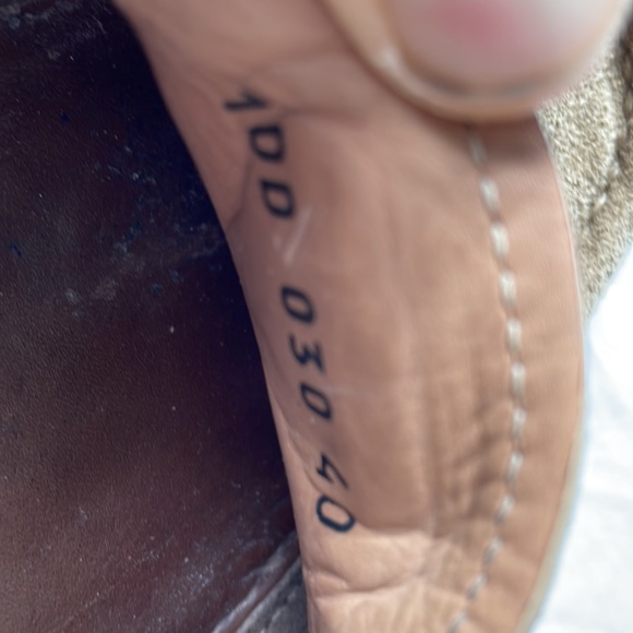 Prada suede moccasins - beige, gold accent. IT40 - Picture 6 of 9